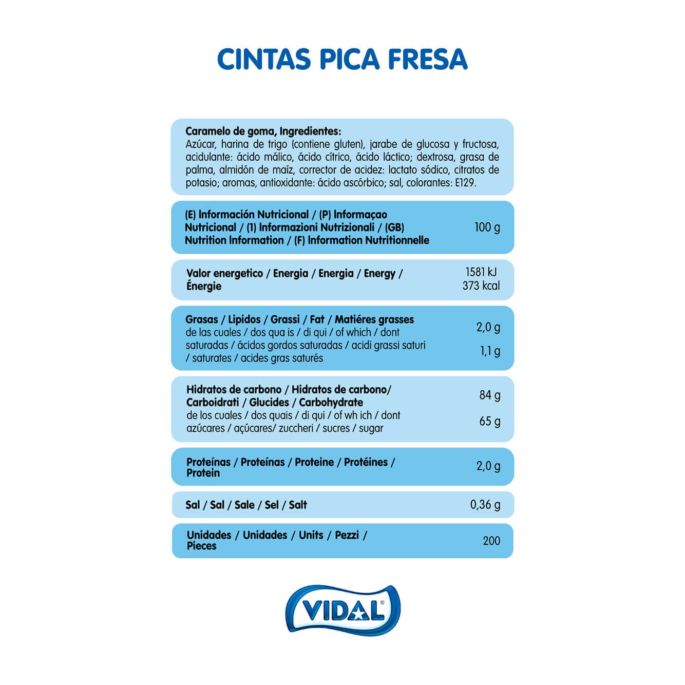CINTA PICA REGALIZ FRESA BANDEJA 1,7KG