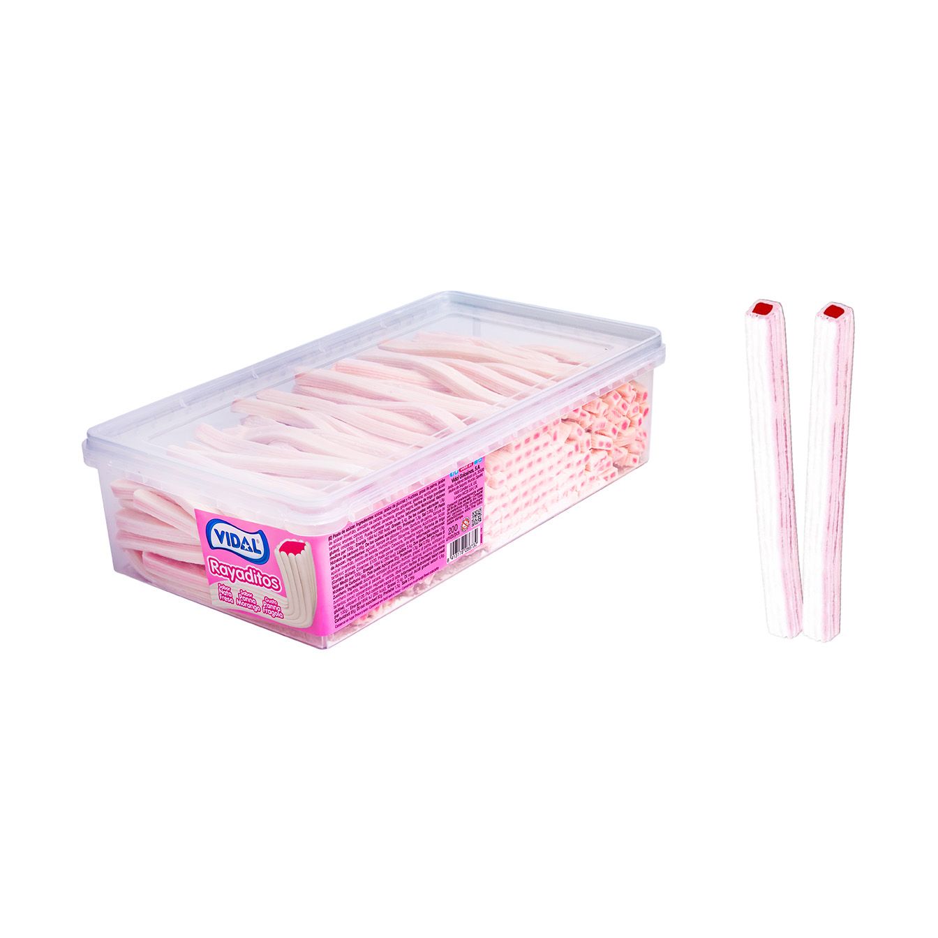 REGALIZ RAYADO NATA FRESA BANDEJA 1,4KG