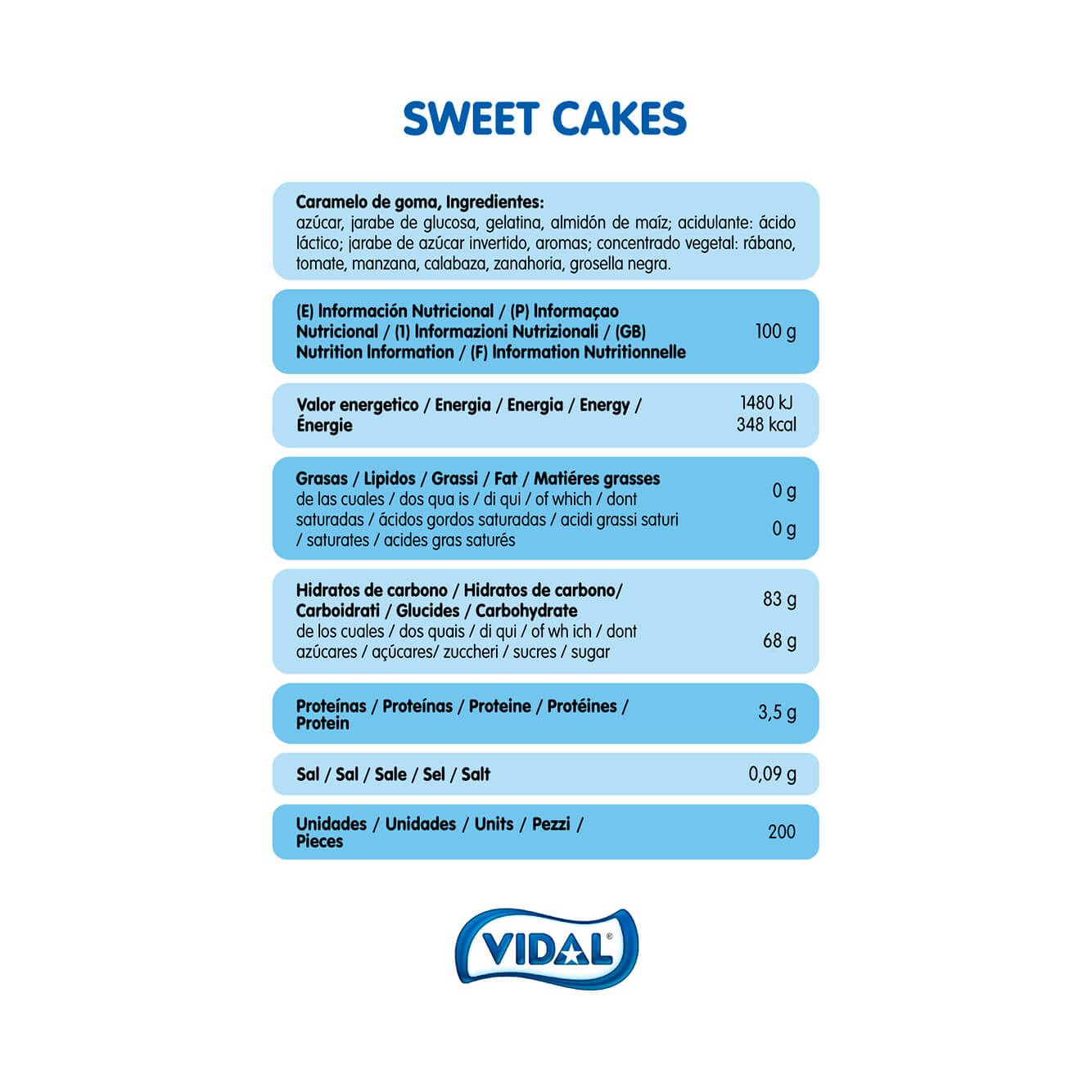 SWEET CAKES ENVUELTO INDIVIDUALMENTE