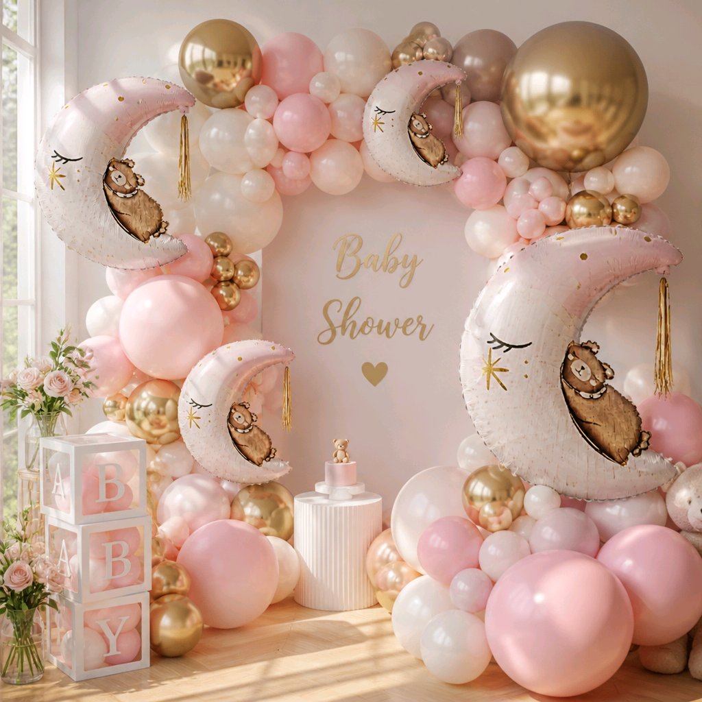 GLOBO OSITO LUNA ROSA BABY SHOWER