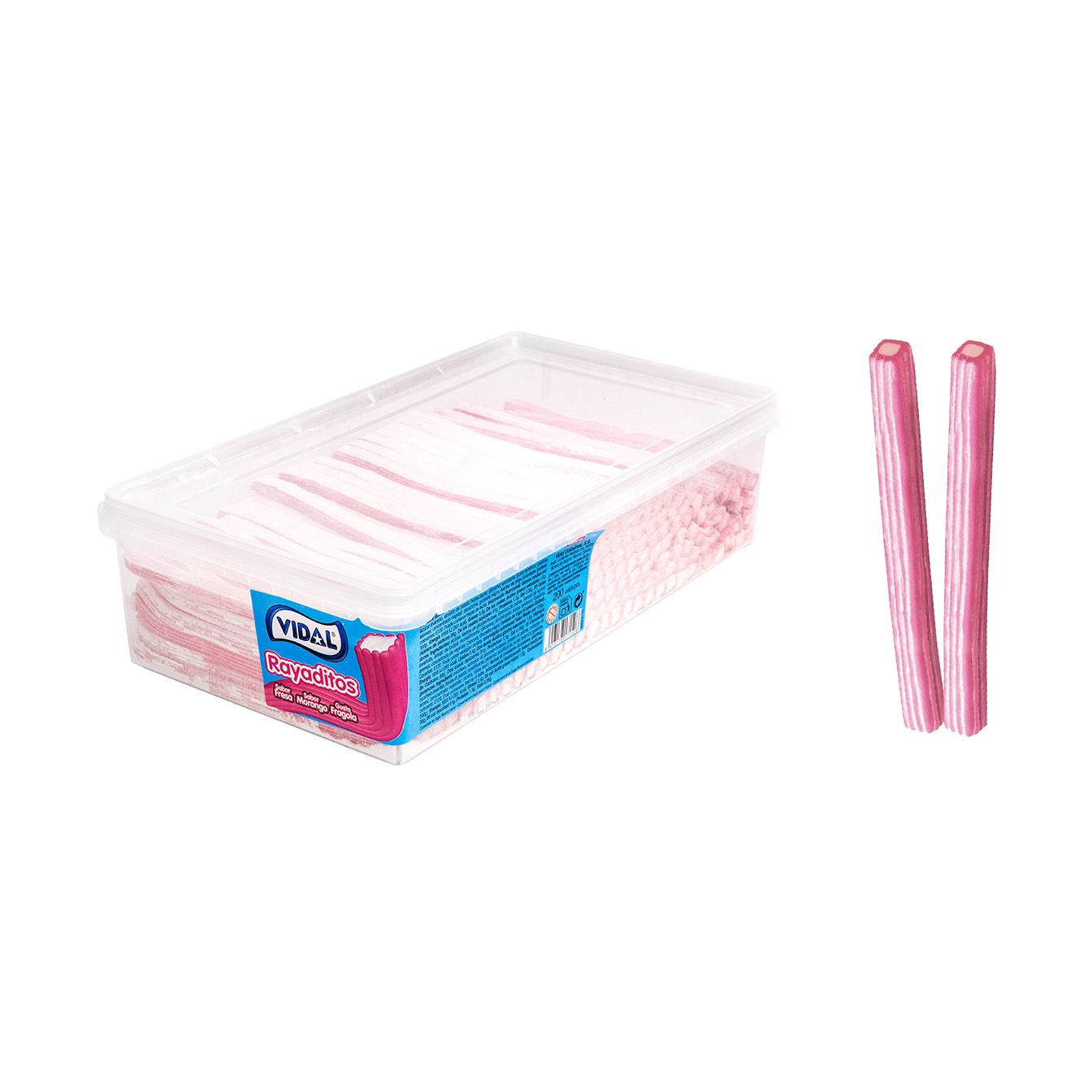 REGALIZ RAYADO FRESA BANDEJA 1,4KG