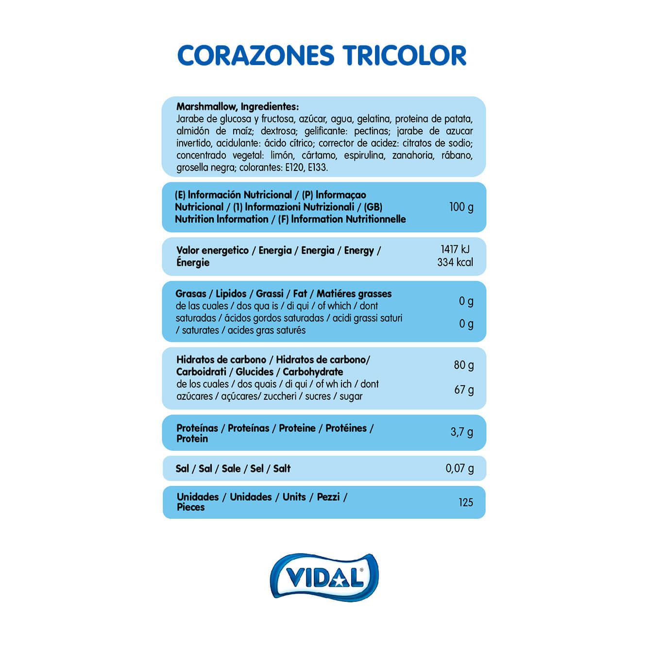 NUBE CORAZÓN TRICOLOR BOLSA 837,5G