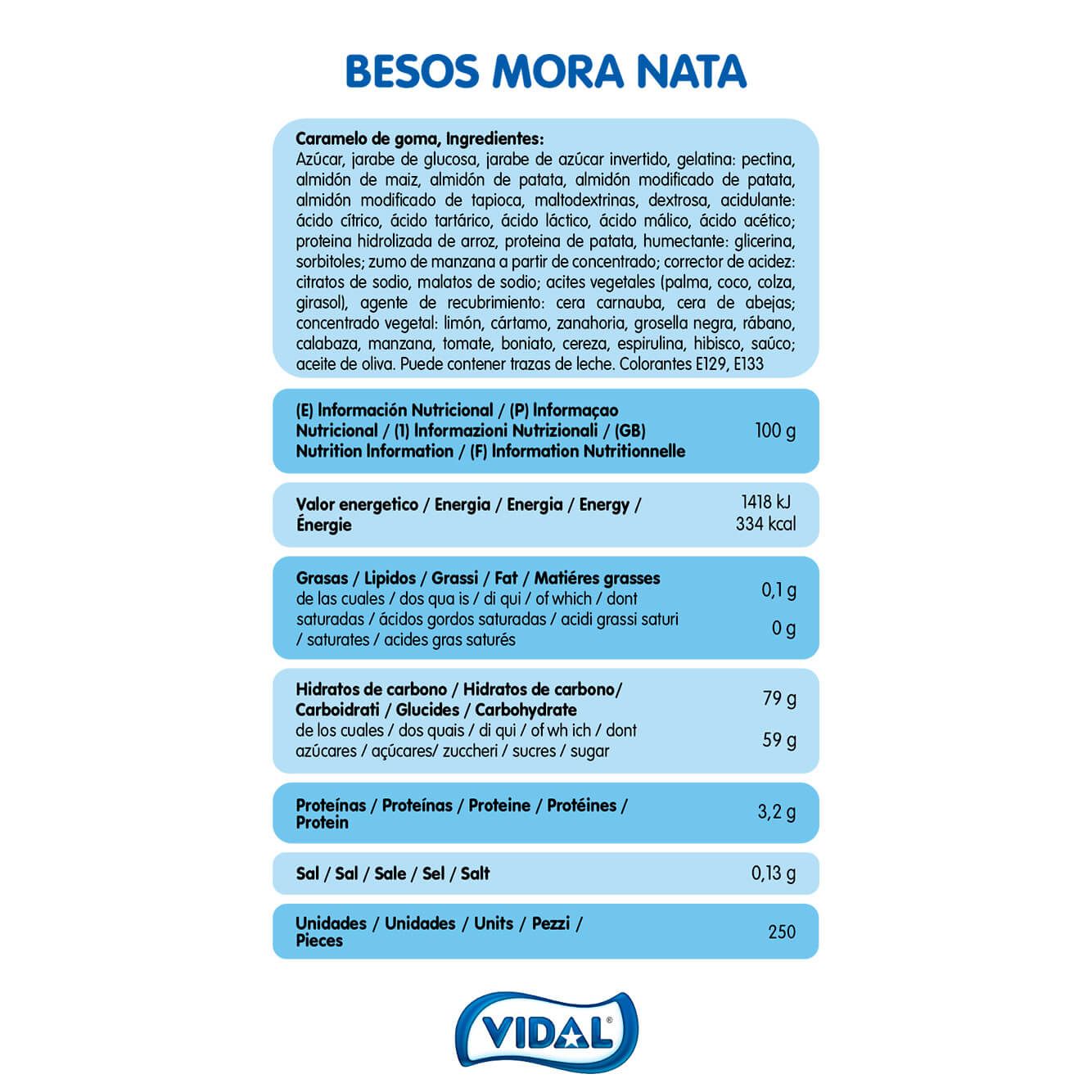 BESOS MORA Y NATA BOLSA 1KG
