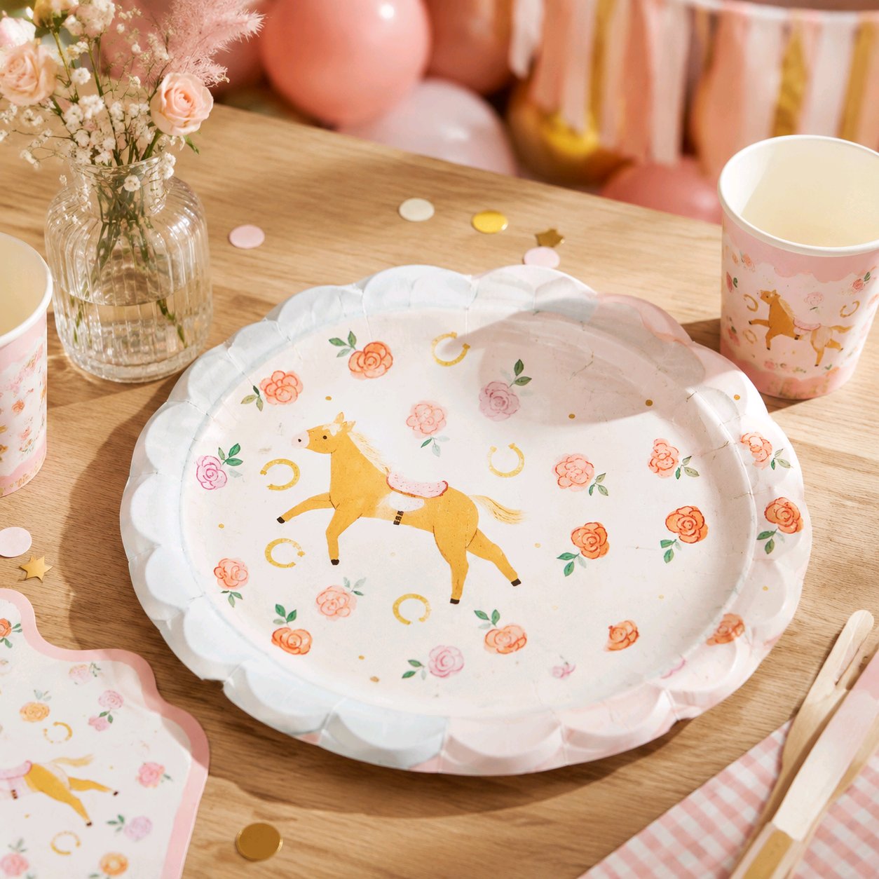 PLATOS CABALLOS ESTAMPADO