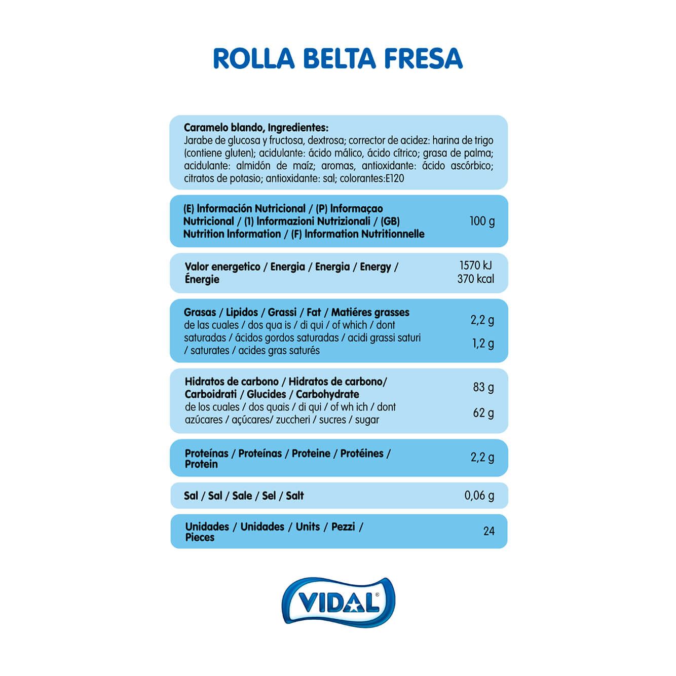 ROLLA BELTA PICA FRESA ENVUELTO INDIVIDUALMENTE
