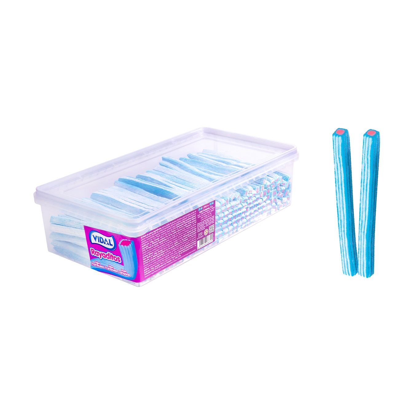 REGALIZ RAYADO FRAMBUESA BANDEJA 1,4KG